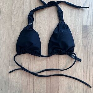 Vix Black Triangle Halter Bikini Top